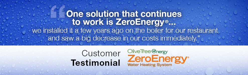 One solutions that continues to work is ZeroEnergy... we installed is a few years ago on the boiler for our restaurant and saw a big decrease in our costs immediately. - Customer Testimonial